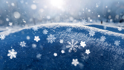 Poster - Falling snowflakes create a serene winter scene with delicate white flakes gently settling _1(251)