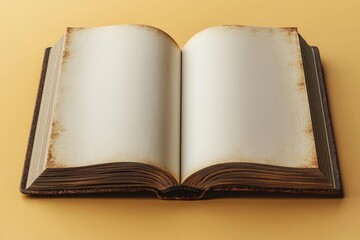 Aufkleber - Open Vintage Book with Blank Pages