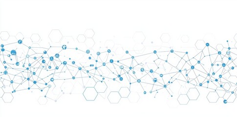 Poster - Symbols and flat medical background with flat icons