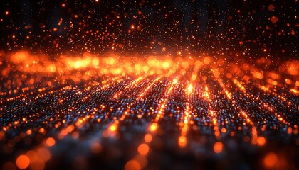 Poster - Abstract Bokeh Lights with Orange and Blue Hues