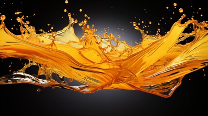 Wall Mural - bright yellow liquid splash suspended in the air, adding energy to visuals for drinks or creative co