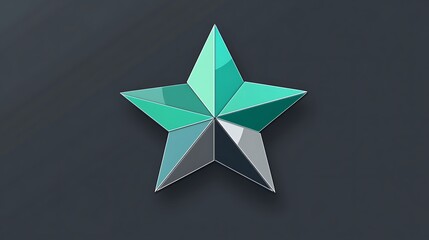 Wall Mural - abstract star shaped icon in jewel tones