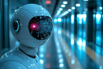 Poster - a company using ai to track employee performance, highlighting concerns about workplace surveillance