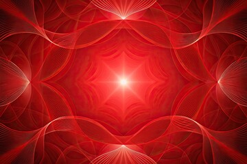 Symmetrical abstract red design on soothing background