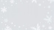 © Andrey - Delicate Snowflake Border in Silver Gray Winter Holiday Frame