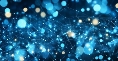 Poster - This is an abstract digital background made of printed circuit boards. It has depth of field effect and bokeh effects. It also features internet connections, cloud computing, and neural networks.