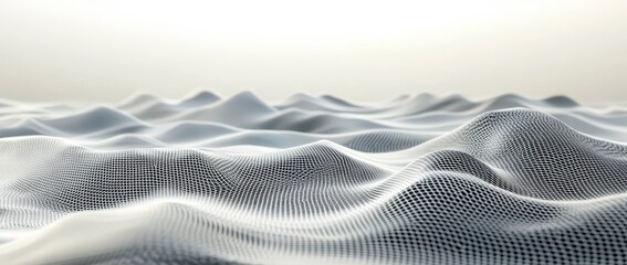 Poster - Digital abstract background. Network connection structure. Big data. Futuristic abstract wave. 3D rendering.