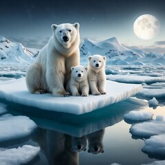 polar bear in the snow