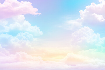 clouds sky in pastel colors background