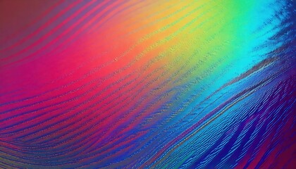 Wall Mural - vibrant iridescent gradient texture with lines waves ripple rainbow colorful background wallpaper