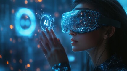 Poster - A virtual reality scene with hands holding an 