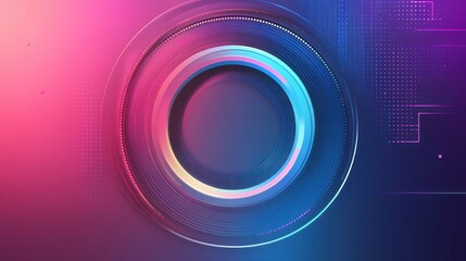 Poster - Abstract Circular Design with Neon Colors