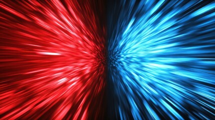 Canvas Print - Red and Blue Abstract Light Streaks