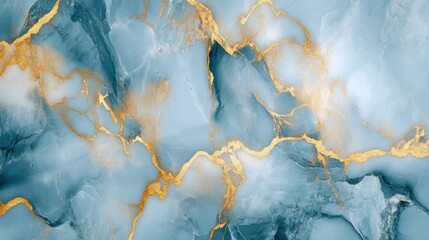 Sticker - Blue and Gold Marble Texture