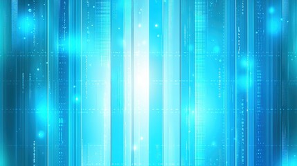 Poster - Abstract technology background featuring vertical blue digital lines and bright light, representing data flow and innovation