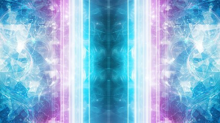 Poster - Vibrant abstract light patterns creating a dynamic visual effect in a colorful digital artwork