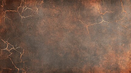 Poster - Rustic textured background with earthy tones and subtle cracks in a worn surface ideal for creative design projects