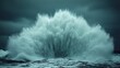 © arsyi_06 - A large wave crashes against a rocky outcrop, creating a spectacular spray of water.