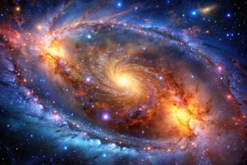 Wall Mural - symmetrical cosmic exploration of stunning galaxies and nebulae
