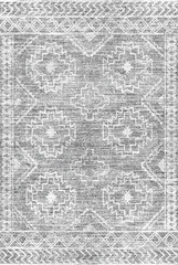 modern geometric ethnic rug pattern design