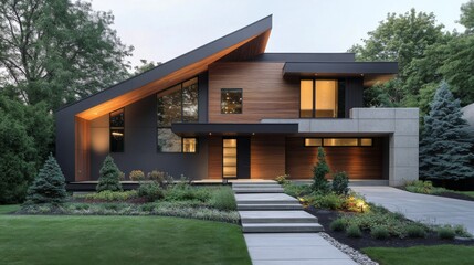 Aufkleber - Modern Architectural Design of a Stylish House