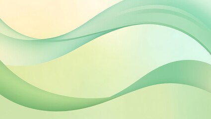 Wall Mural - Abstract green background with wave. Generative Ai.