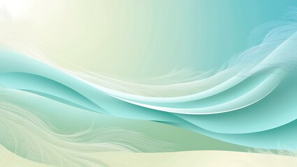 Wall Mural - Abstract soft blue background with wave. Generative Ai.