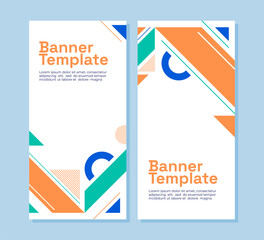 Wall Mural - Geometric vertical banner template design