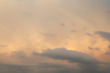 Wall Mural - beautiful view of blue sky with fluffy clouds