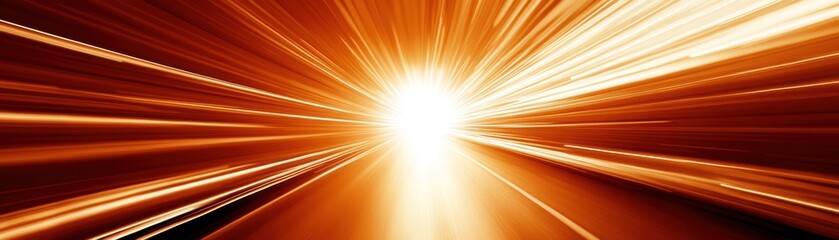 Canvas Print - Abstract background with a bright light radiating outward from the center of the image. The light is white, and the background is a gradient of orange and brown.