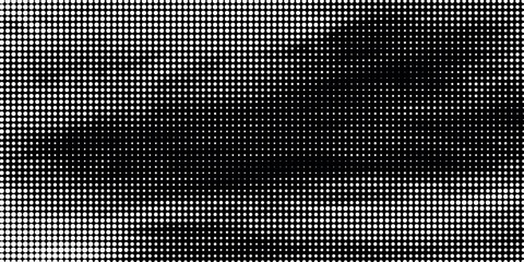 Wall Mural - black and white dot pattern gradient texture background. halftone abstract pop art