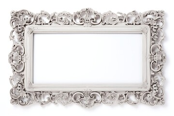 White frame isolated on white background