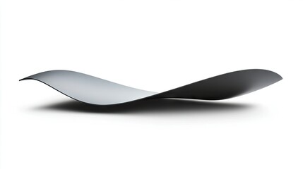 Poster - Glossy Gray Tile with Unique Curved Design