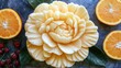 © Sampao - Beautifully Carved Melon Flower with Oranges