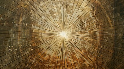 Central Luminescence: A Visual Representation of Light Rays Spreading Outward