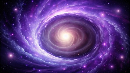 Wall Mural - symmetrical purple spiral galaxy background in outer space