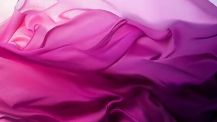 Poster - Flowing Pink and Purple Fabric Texture with Soft Waves