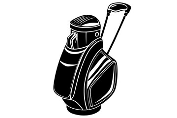 golf club bag  silhouette vector