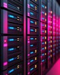 © Tonton54 - Server racks with colorful lights, showcasing modern data storage technology.