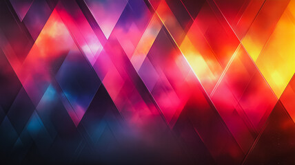 Poster - Dynamic colorful abstract background featuring geometric shapes and gradient transitions, ideal for modern presentations and design visuals.