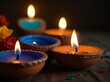burning candles in a church