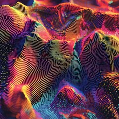 Poster - Vibrant Digital Waveforms with Smooth Curves