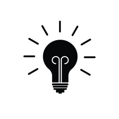 Poster - light bulb icon vector. idea symbol or icon.
