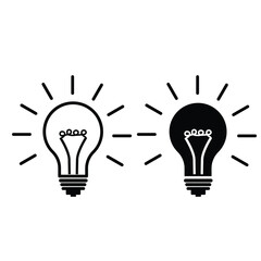 Poster - light bulb icon vector. idea symbol or icon.