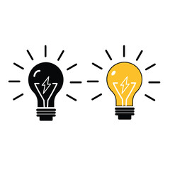Poster - light bulb icon vector. idea symbol or icon.