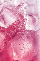 Wall Mural - Refreshing and vibrant, this showcases sparkling iced soda with crushed ice, capturing effervescence and coolness of delightful beverage. Perfect for summer enjoyment