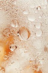 Wall Mural - bubbles in refreshing drink create sparkling effect, showcasing beauty of carbonation and clarity of