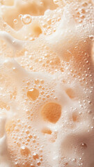 Wall Mural - bubbles and foam create refreshing and vibrant texture, reminiscent of cold beverage. light color an