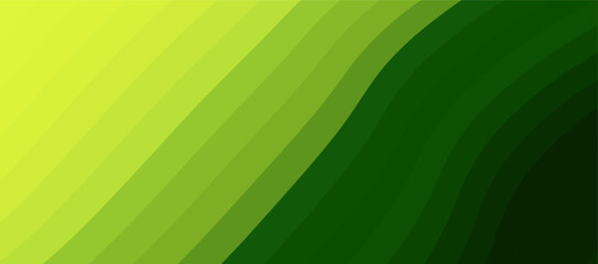 Abstract green and yellow gradient background with curved lines.