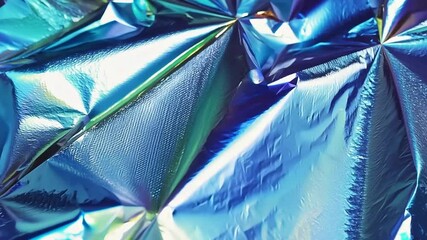 Poster - An intricate close-up view of a metallic surface showcases a dazzling array of colors and reflections. The unique texture creates a captivating visual effect.